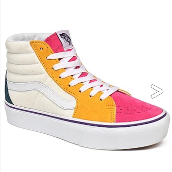 colorful platform vans